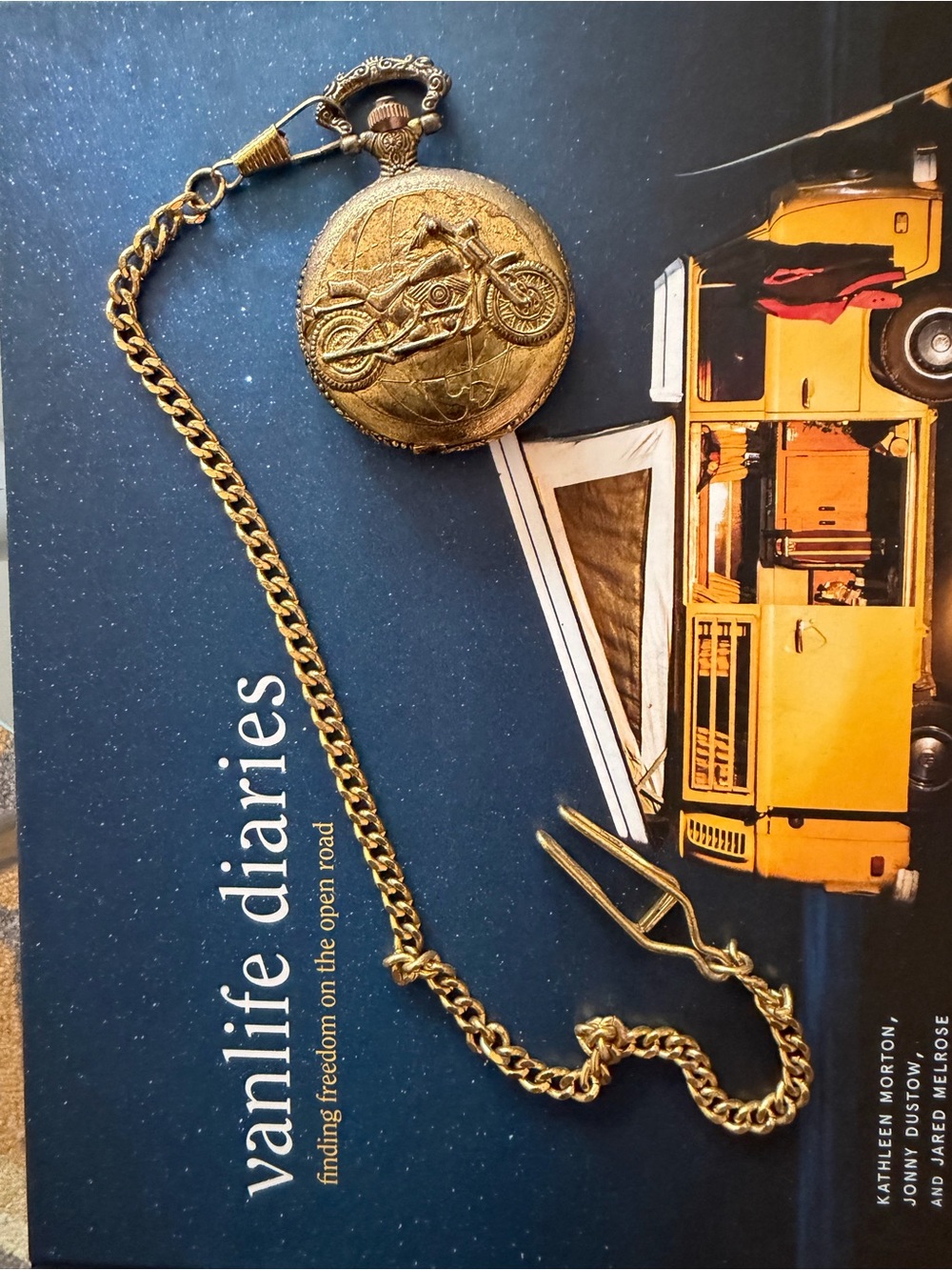 Vintage Gold Motorcycle Pocket Watch Chain - Men Accessories
